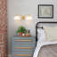 Éclairage pour meuble-lavabo de salle de bain 2 lumières or 22,44 po avec abat-jour en verre fleur festonné, applique murale rétro française pour couloir de chambre à coucher miroir, répertorié ETL