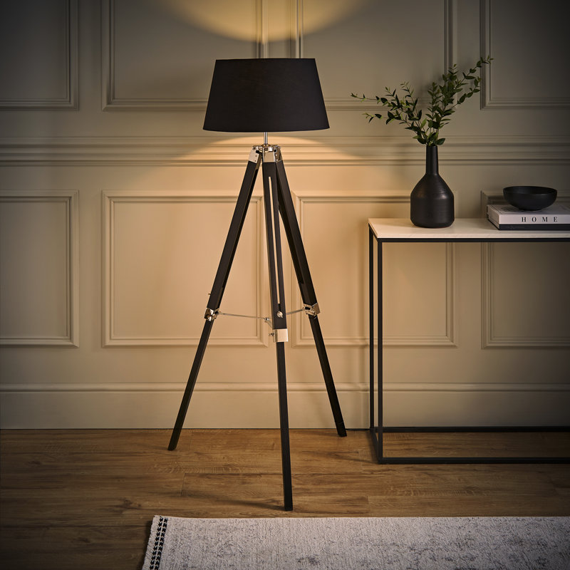 Bella Vista 175cm Tripod Floor Lamp, No Bulb, Black