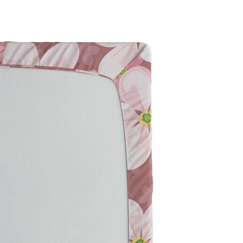 Microfiber Floral Fitted Sheet, Queen Fitted Sheet