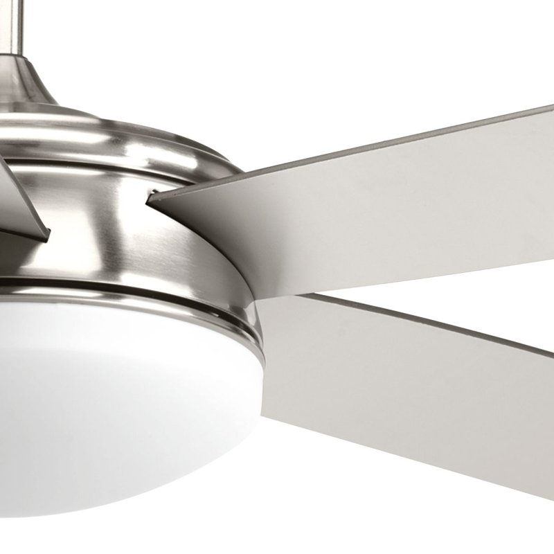 Fresno 60'' Ceiling Fan with LED Lights, Brushed Nickel with Silver Blades