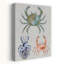 Ocean Crabs Watercolor Crab Beach Nature Wall Art Print 1 Piece Wrapped Canvas Wall Art-456917041