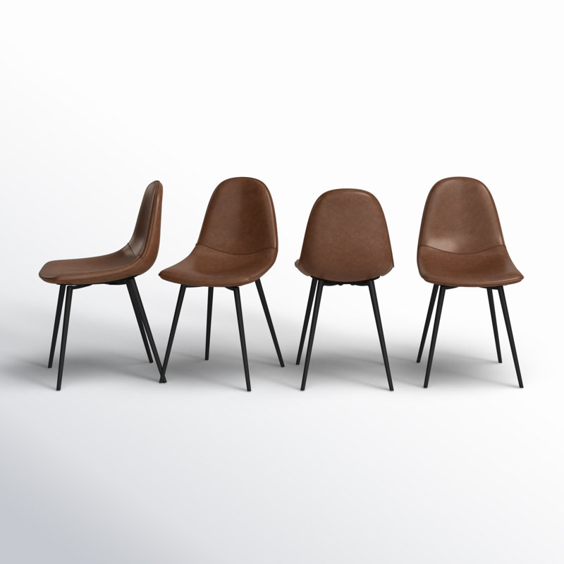 Wade 18.5'' H Upholstered Side Chair, Camel Faux Leather