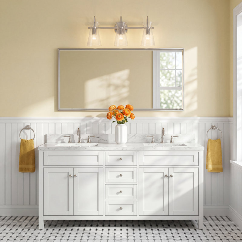 Moriann Farryn 3-Light Dimmable Vanity Light, Polished Nickel