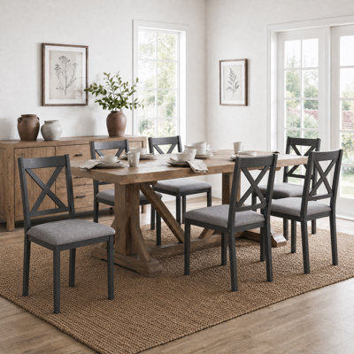 Padded Stackable Folding Dining Chairs with Solid Wood Frame