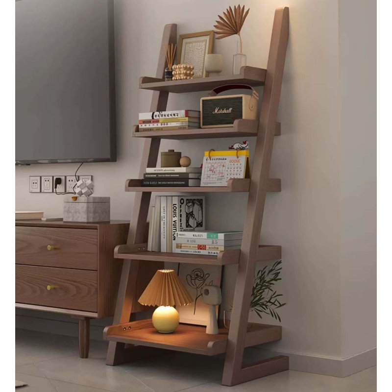 Bibliothèque verticale en bois massif