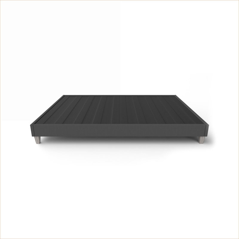 Base de lit plateforme simple, sommier de chambre à coucher, base rembourrée sans outil à installation rapide