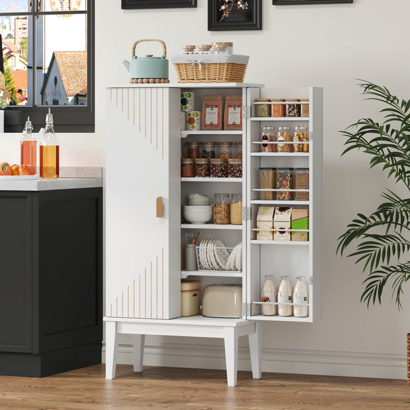 120cm Kitchen Pantry, White