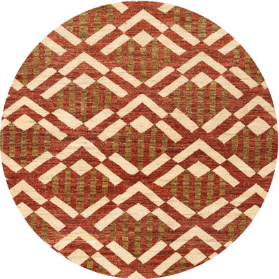 Tapis abstrait brun / orange