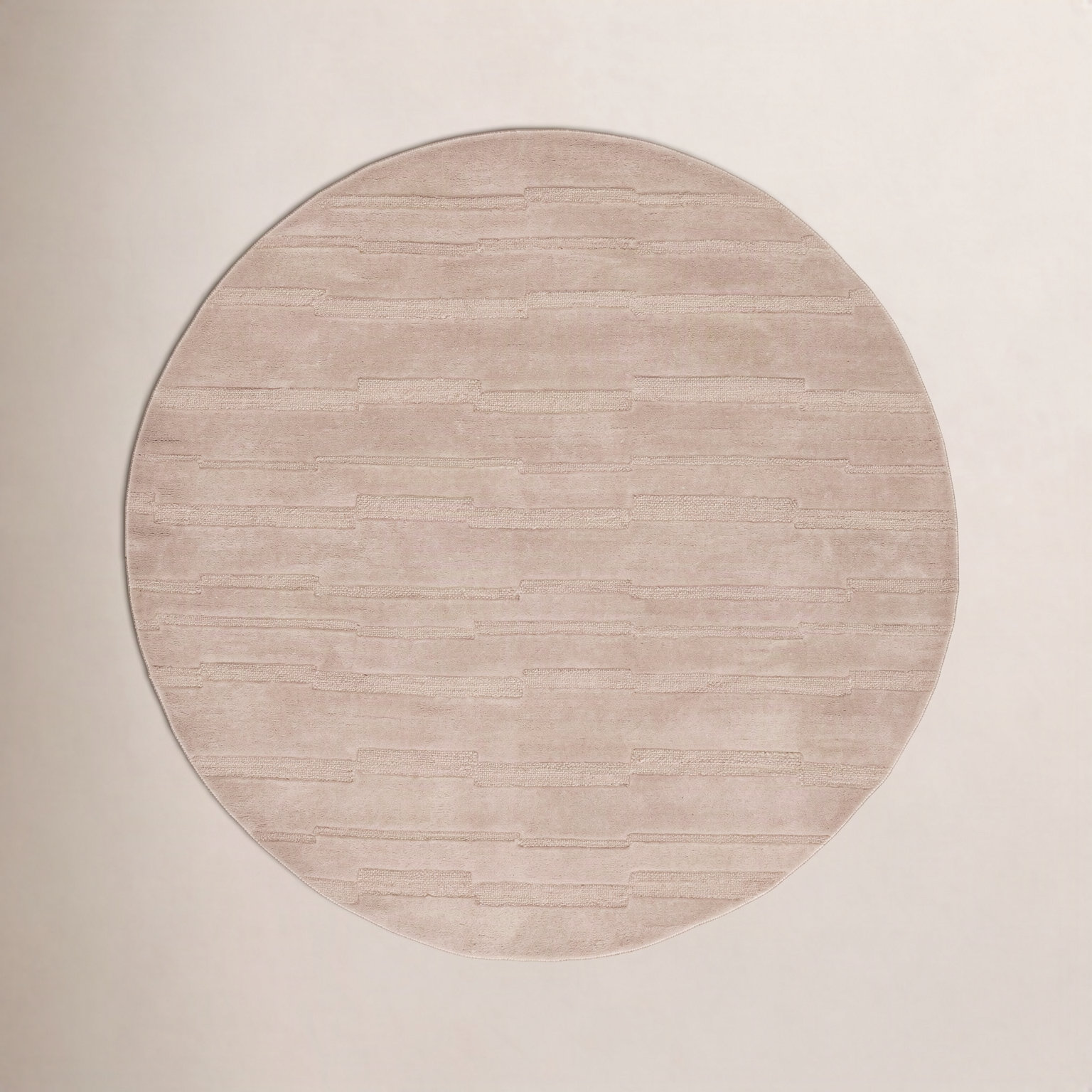 Elona Taupe Hand-Tufted Wool Rug, Round 6'