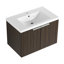 Meuble-lavabo de 30 po avec lavabo en résine, portes à fermeture douce, conception à fixation flottante