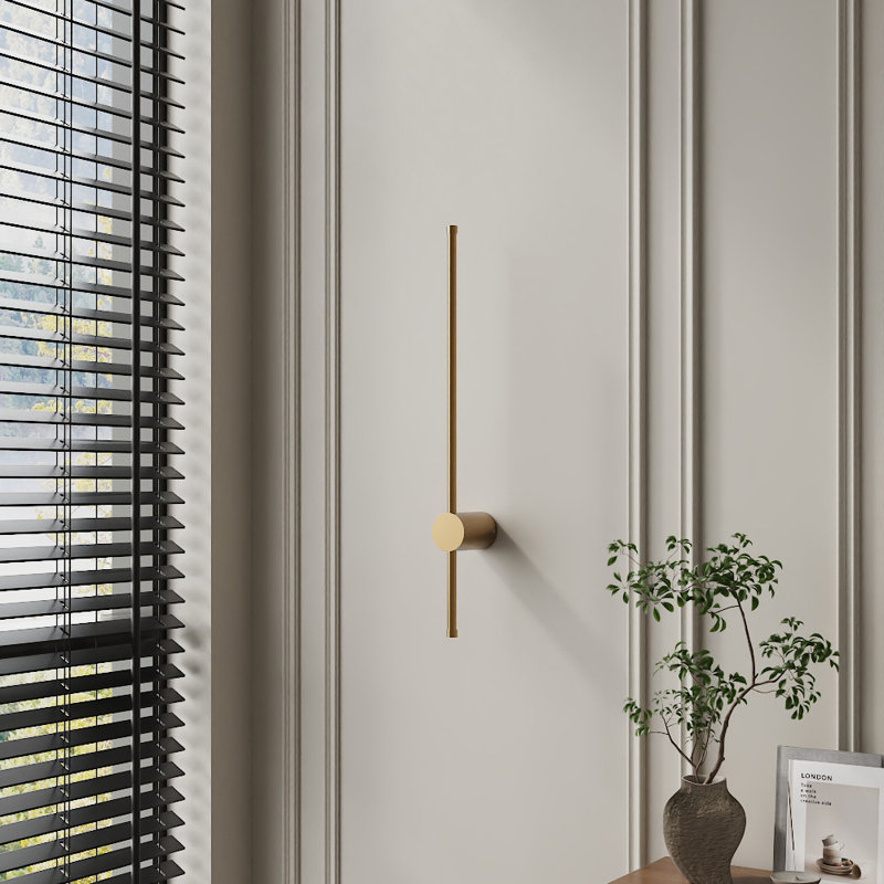 Wall Sconce, 372 Lumens, Gold, 60cm H x 6cm W x 9.7cm D