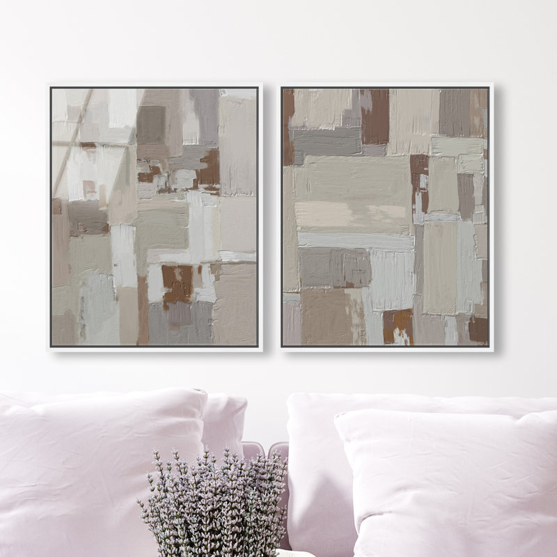 In Place Set Set by Oliver Gal, 17"H x 21"W, White Floater Frame