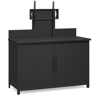 Armoire de rangement extérieure avec support pour téléviseur de 40 à 85 pouces