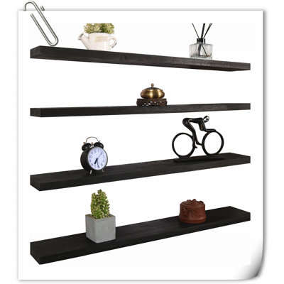 Wimer 3 Piece Solid Wood Floating Shelf