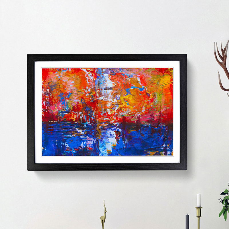 Abstract Vol.386 by S.Johnson - Framed Print, 62cm H x 87cm W x 2cm D, Black Framed