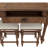Ludin Brown Console Table With 3 Stools