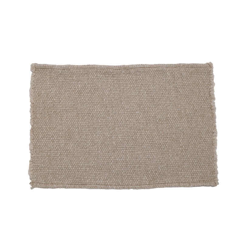 Porter 50% Linen, 17% Cotton, 16% Acrylic, 17% Rayon Rectangle Placemats, Beige