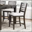 Classic 6Pc Counter Height Dining Set With Dark Espresso Finish, Extendable Table, And Upholstered Seats For Elegant And Functional Dining-1964752044
