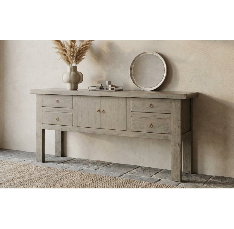 Annegreet 180cm Console Table, Pewter Grey