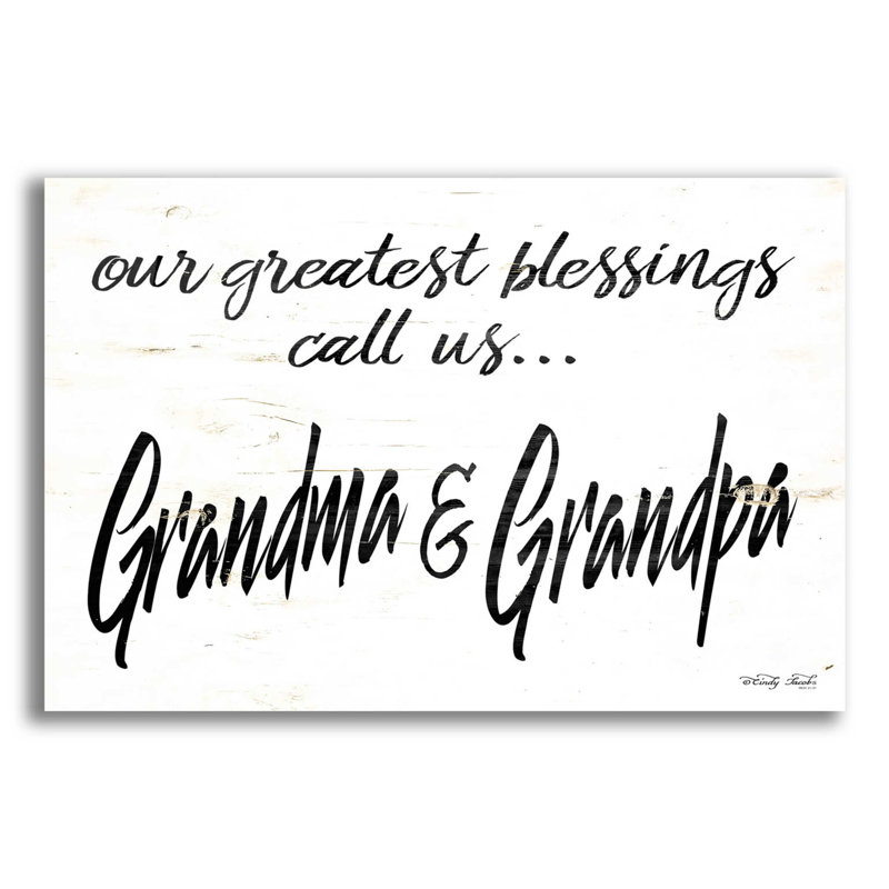 «Grandma & Grandpa» par Cindy Jacobs - impression sans cadre, H 12 po x l 16 po x P 0,13 po