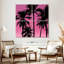 Gillard Palms noir sur rose I-109141779