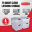 Bacs de rangement transparents avec couvercles Rubbermaid