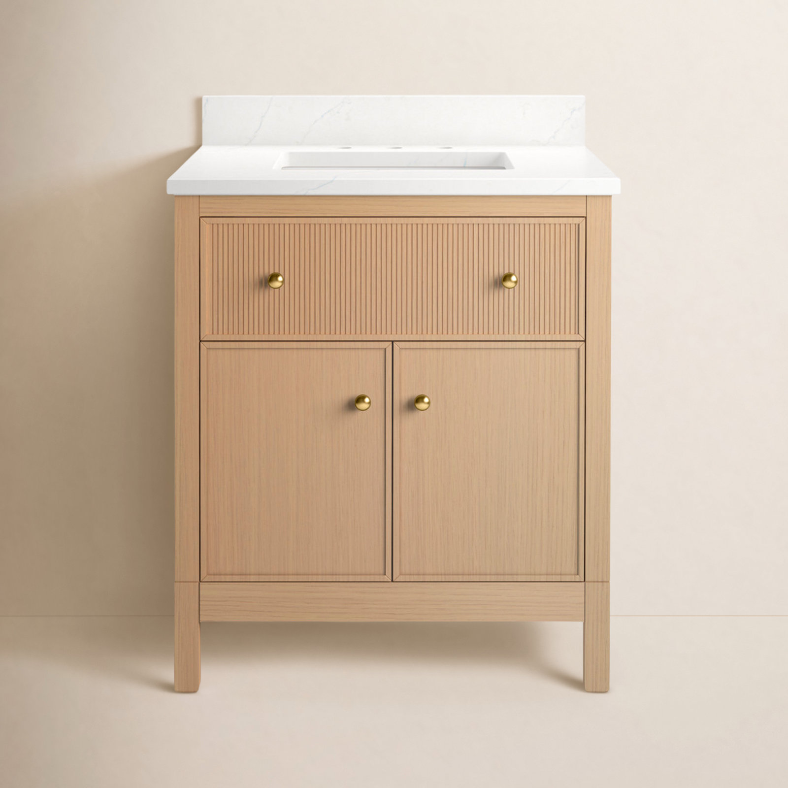 Malin 31" Single Bathroom Vanity, Oak, 39.68'' H X 30'' W x 22.43'' D, Oak