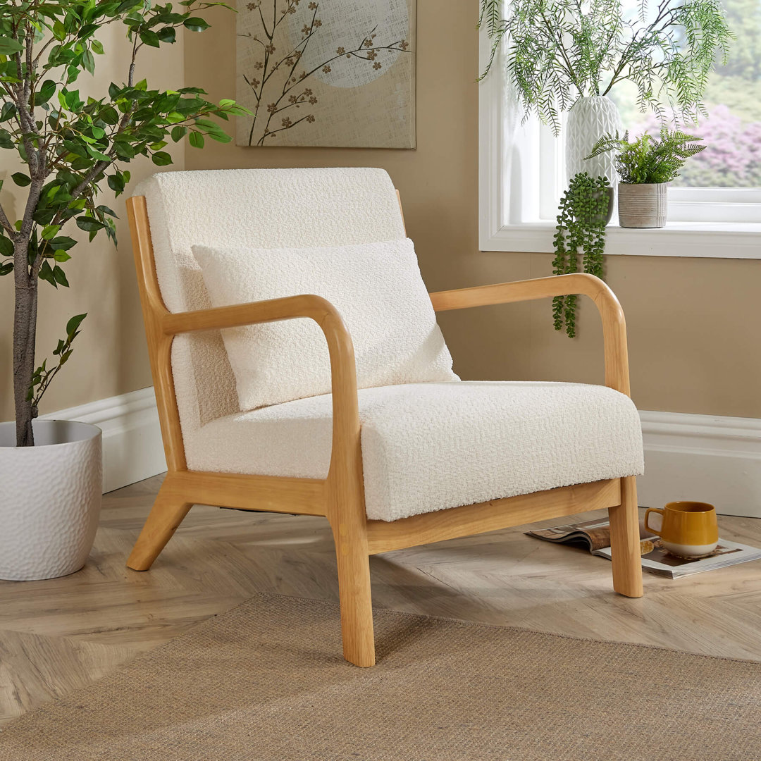 Halie Boucle Upholstered Occasional Accent Armchair