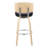 Swivel Upholstered Faux Leather Counter Stool-90954886