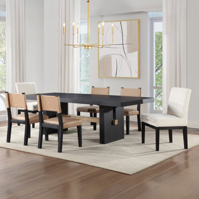 Rickye 6 - Person Trestle Dining Set