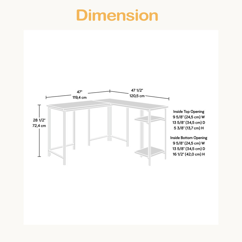 Bureau en L de style rustique