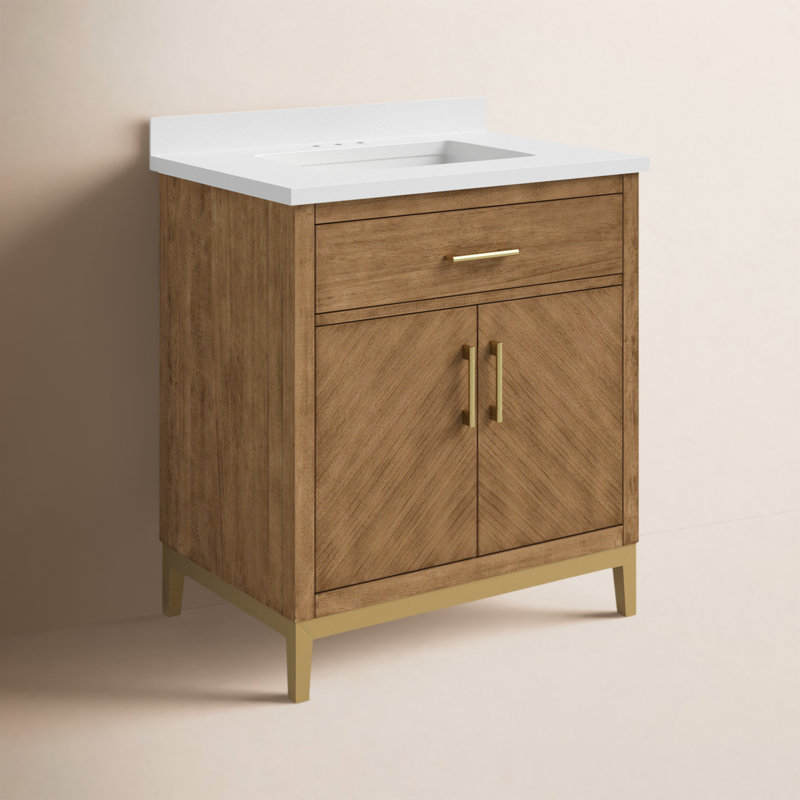  Meuble-lavabo simple 30 po vert sauge, Macchiato