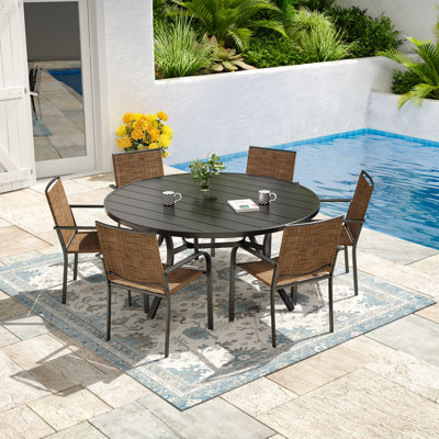 6 - Person Patio Dining Set With Round Table