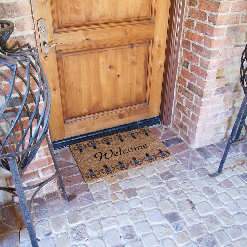 Pineapple Coir Outdoor Doormat, 18x30 Inches