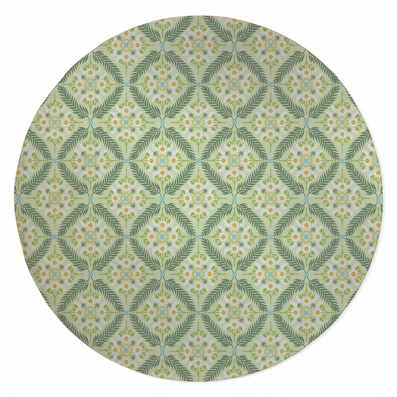Eden Outdoor Rug, Round 5'