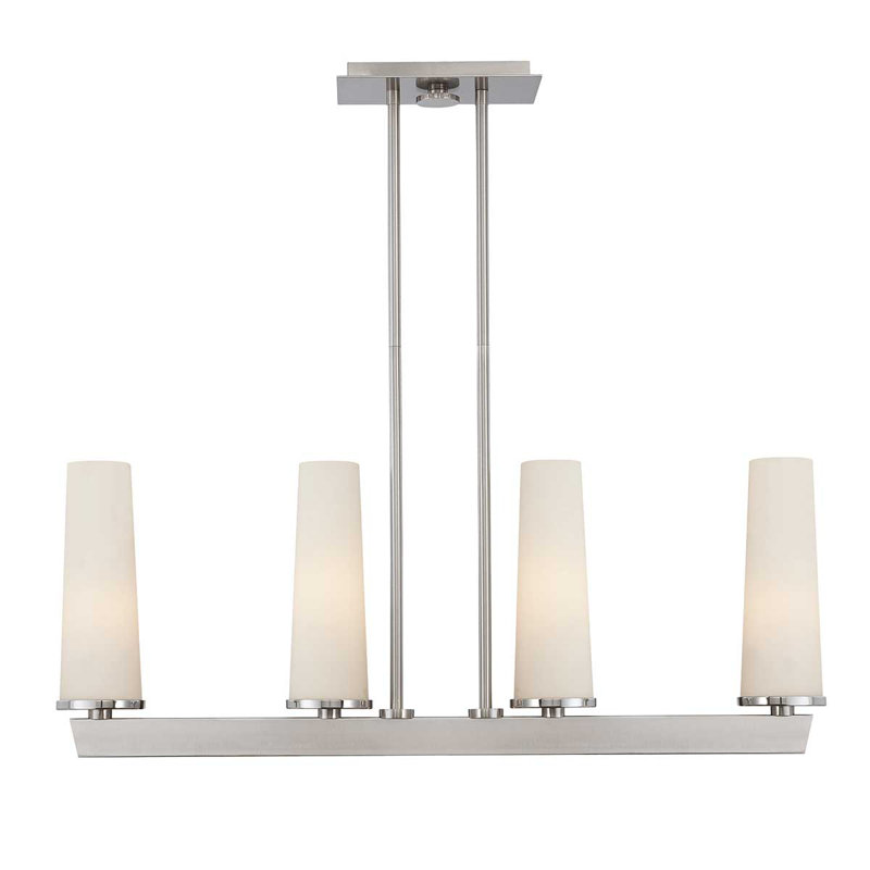 Austa 4 - Light Brushed Nickel Kitchen Island Pendant