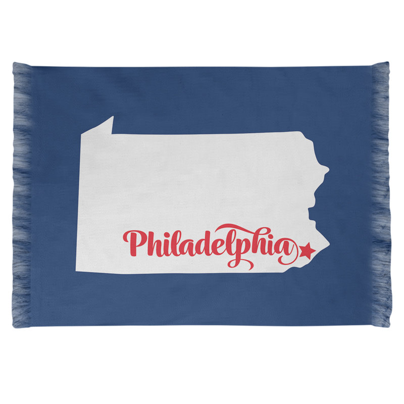 Tapis bleu/blanc cassé philadelphia sports