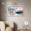 Crashing Tide I Shadowbox Print Blue Abstract Decor par Art Remedy, cadre blanc, 37 x 25-854825602-854825612