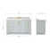 Freitas 60'' Solid Wood Single Bathroom Vanity with 1.5'' Carrara Marble Top, Rectangular Sink