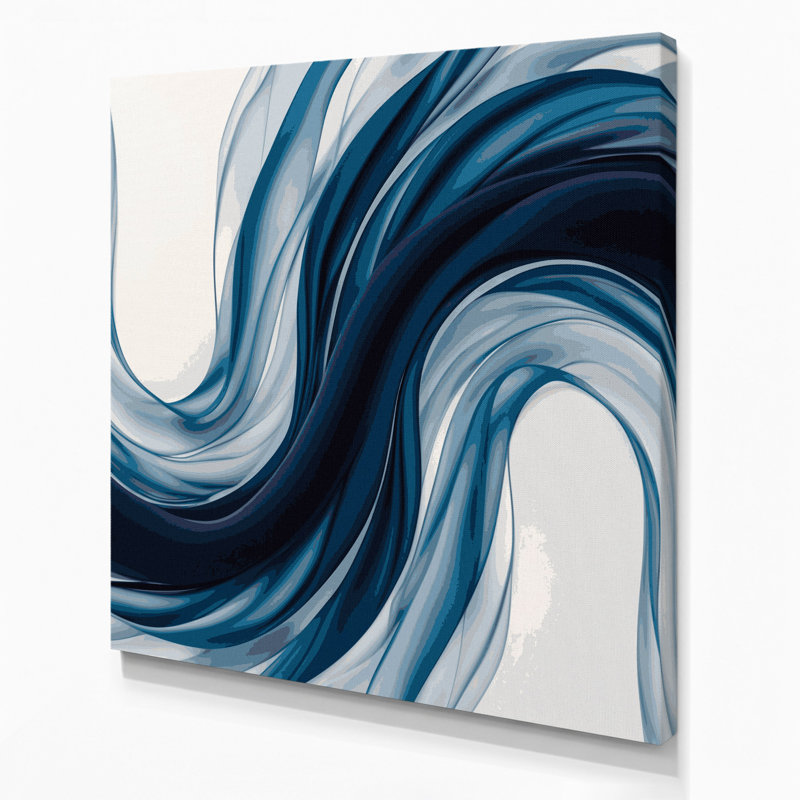 Art mural sur toile dégradé abstrait bleu 32, H 12 po x l 12 po