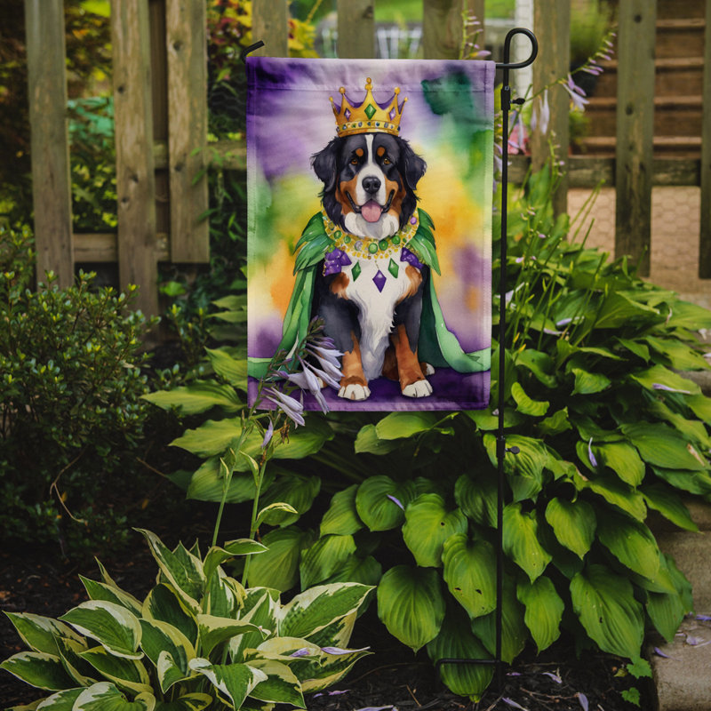 Double Sided 15.5'' H x 11.25'' W Polyester Mardi Gras Garden Flag