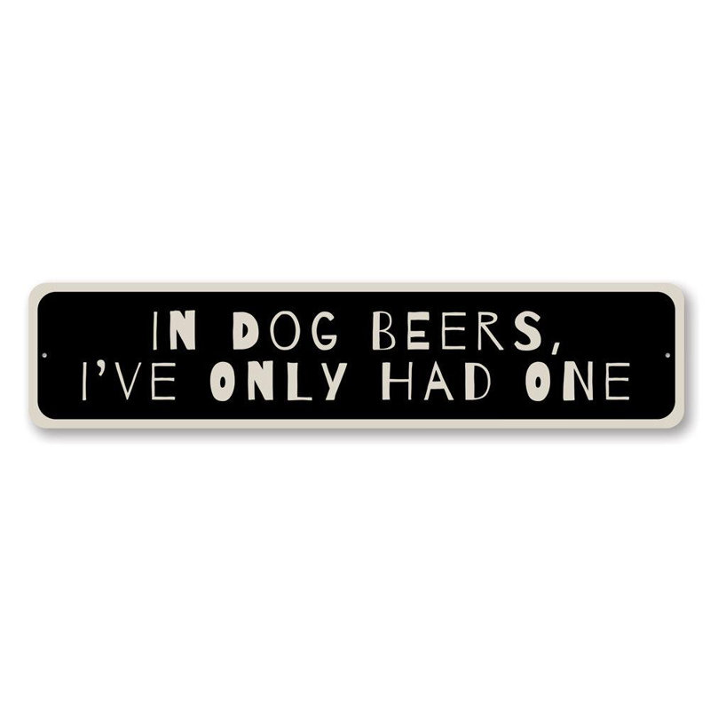 Plaque humoristique bière amateur de bière, H 6 po x l 24 po x P 0,06 po