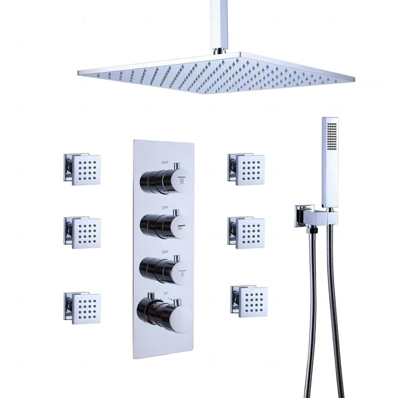 Système de douche complet avec valve brute