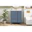 Meuble-lavabo 24 po avec lavabo, armoire de salle de bain avec tablette de porte, tiroir profond, panier coulissant à 2 niveaux, structure en bois massif et panneau de fibres à densité moyenne, un paquet-126271687