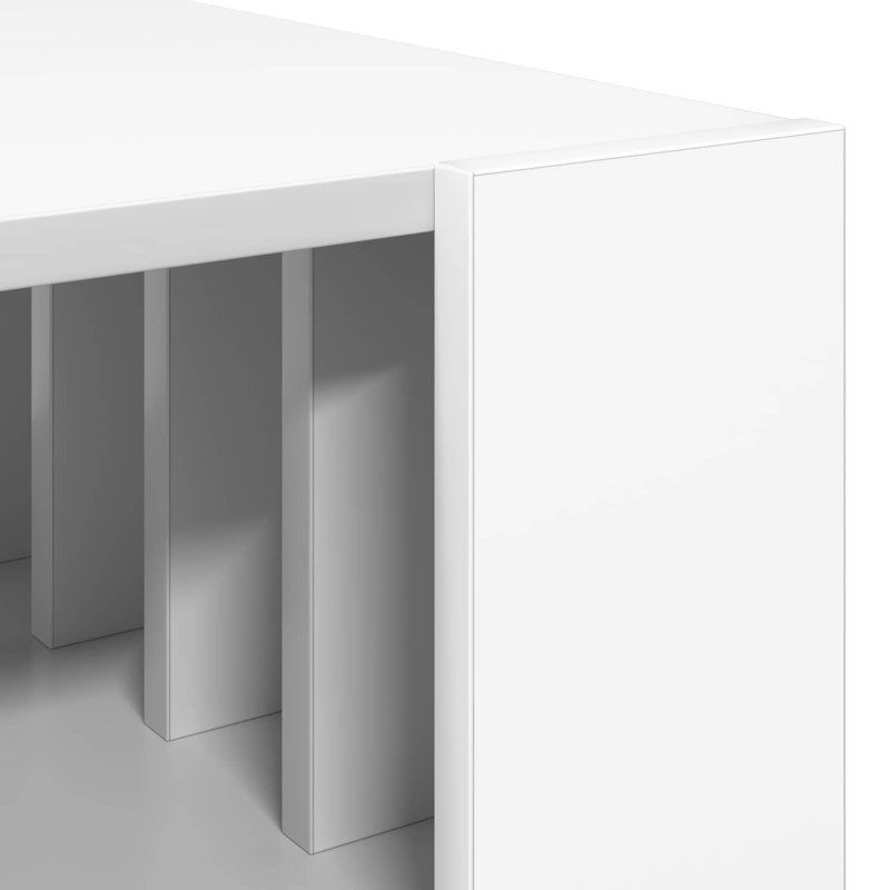 Coffee Table with Storage, White, 45cm. H x 66cm. L x 49.5cm. W