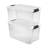 Sterilite 70 Qt Clear Plastic Stackable Storage Bin w/ White Latch Lid, (8 Pack)-127658416