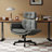 Criss Cross Chair With Armrests Pu Leather Vanity Chair Swivel Computer Office Desk Chairs For Home, Make Up, Bed Room-1459478112