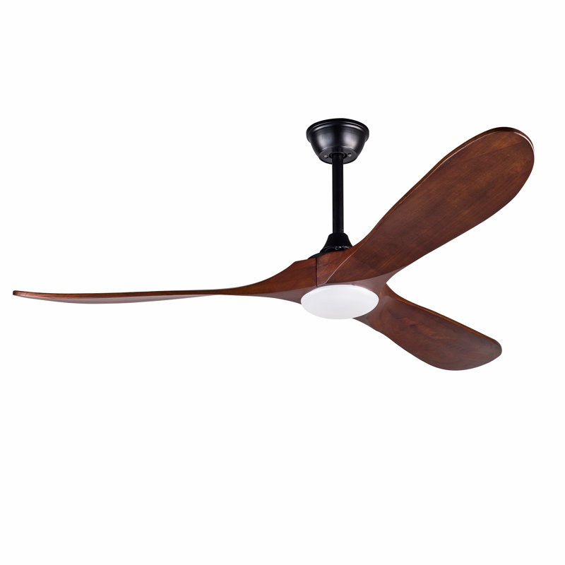New Model 52 Inch Black Ceiling Fans With Lights And Remote Control, 52" Wide