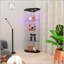 Vitrine Pentagon en verre avec 4 tablettes, éclairage DEL et installation rapide pour le salon, la chambre à coucher ou le bureau