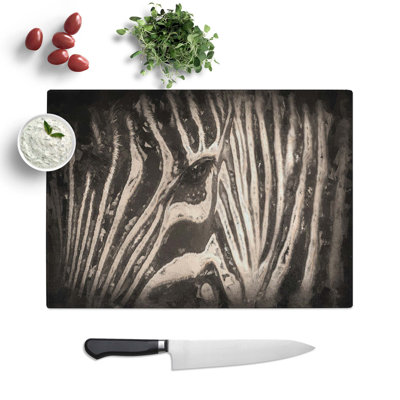 Glass Eye of The Zebra in Abstract Chopping Board
